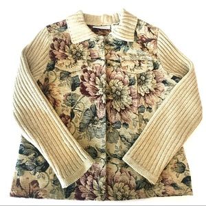 Susan Bristol cardigan size M neutral color retro style Vintage great condition